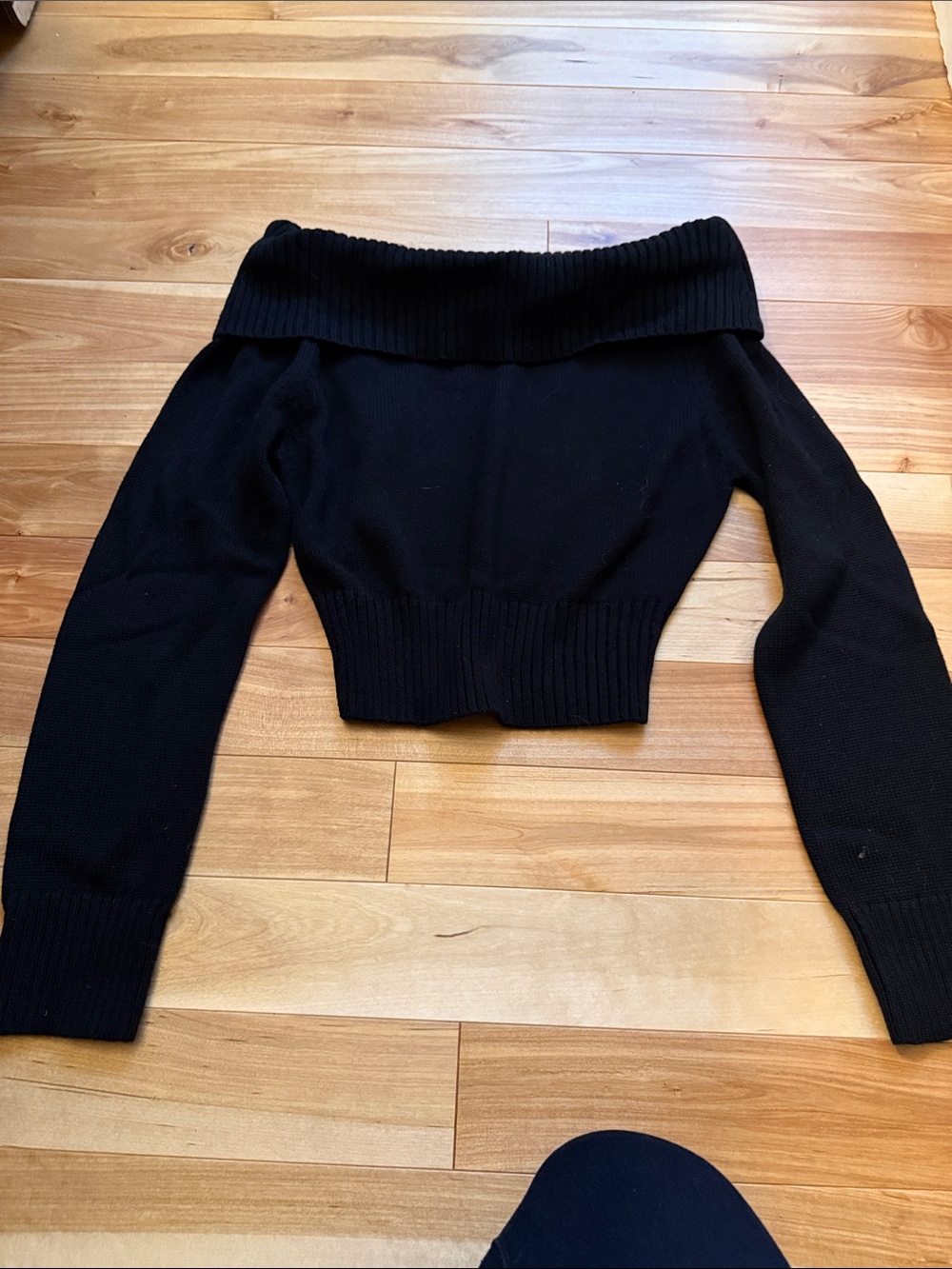Off the Shoulder Black Sweater